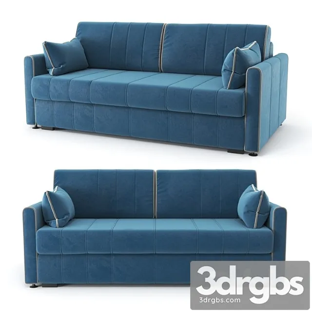 Straight blue rimmini sofa bed velor 2 3dsmax Download