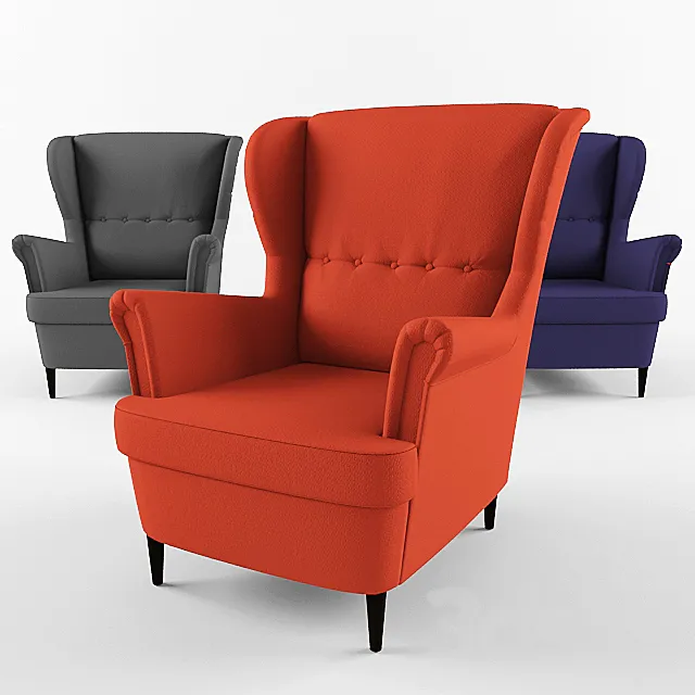 STRANDMON Armchair with headrest 3ds Max