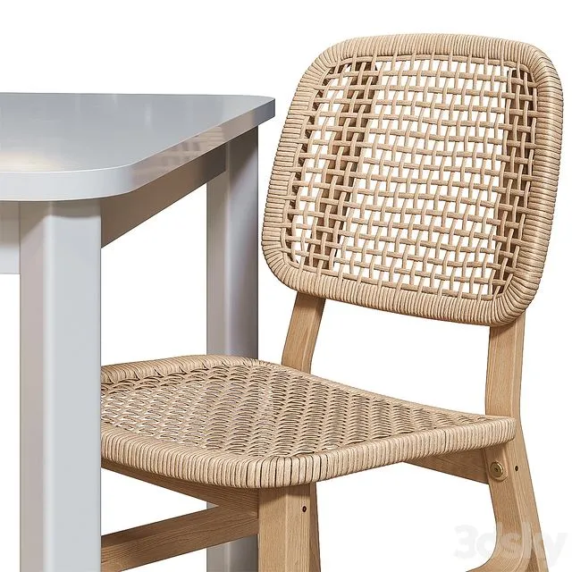 STRANDTORP VOXLOV IKEA table and chairs 3dsMax Model