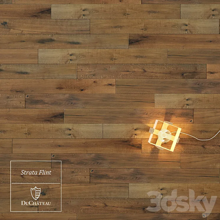 Strata Collection Flint wooden floor by DuChateau 3DS Max