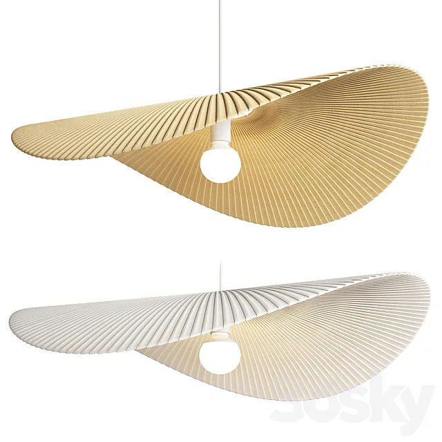 Straw Fabric Pendant Light 80 3ds Max