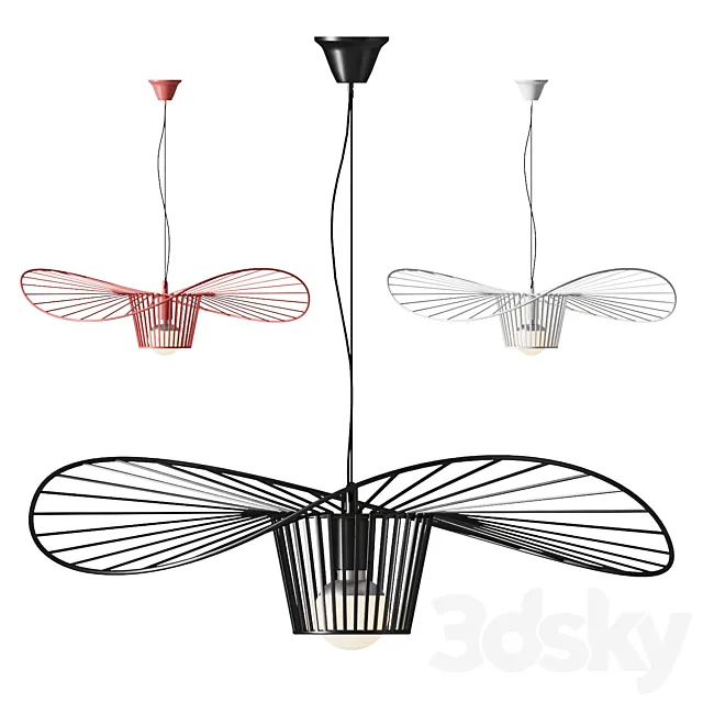 Straw hat chandelier 3ds Max