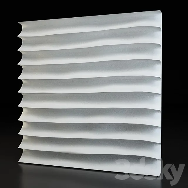 Streak-3d plaster panel 3DS Max Model