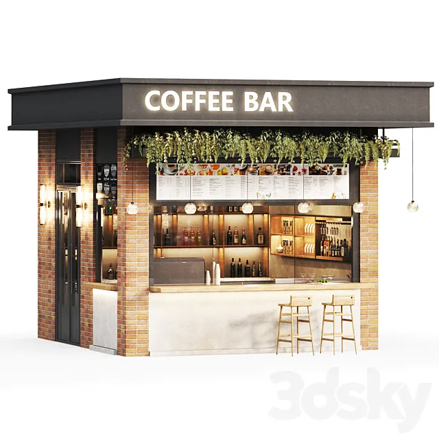 street cafe 3dsMax Model