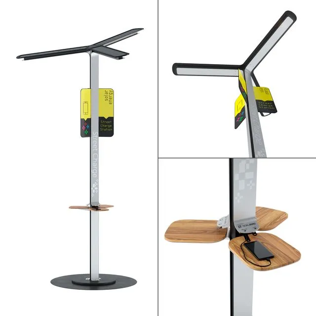 Street Charge (Solar Charging Station) 3dsMax Model