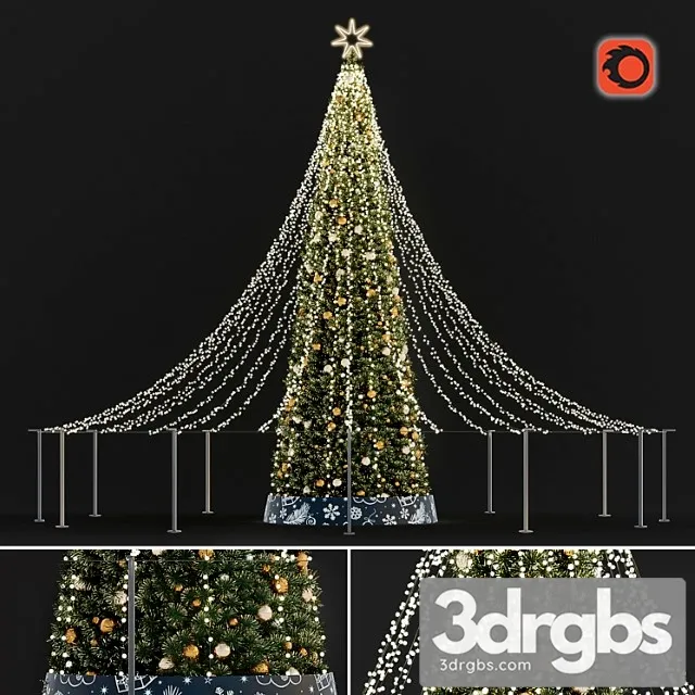Street Christmas Tree 3dsmax Download