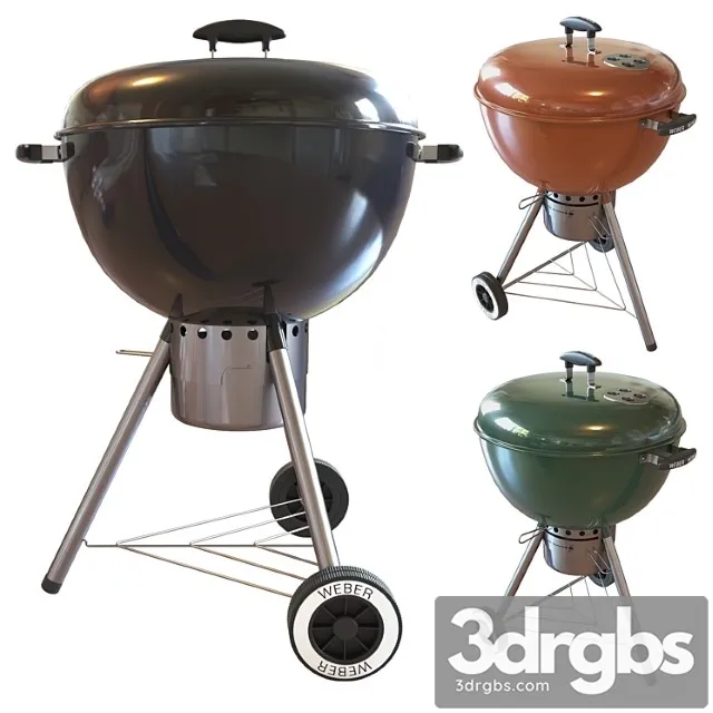 Street grill barbecue weber one – touch gold charcoal grill 3dsmax Download