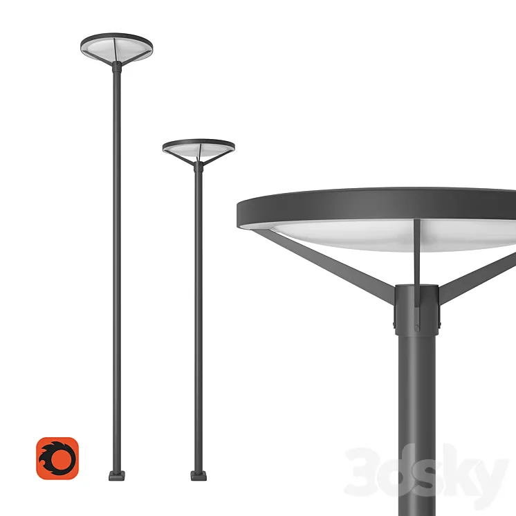 Street lamp – Street LED light 3 3DS Max Model
