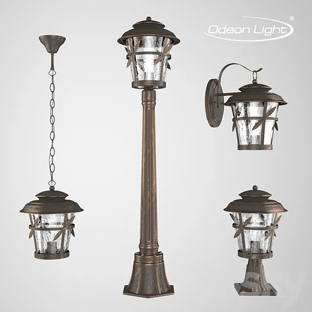 Street lamps ODEON LIGHT 4052_1 4052 _ 1F 4052 _ 1W 4052 _ 1B ALETTI 3DS Max Model