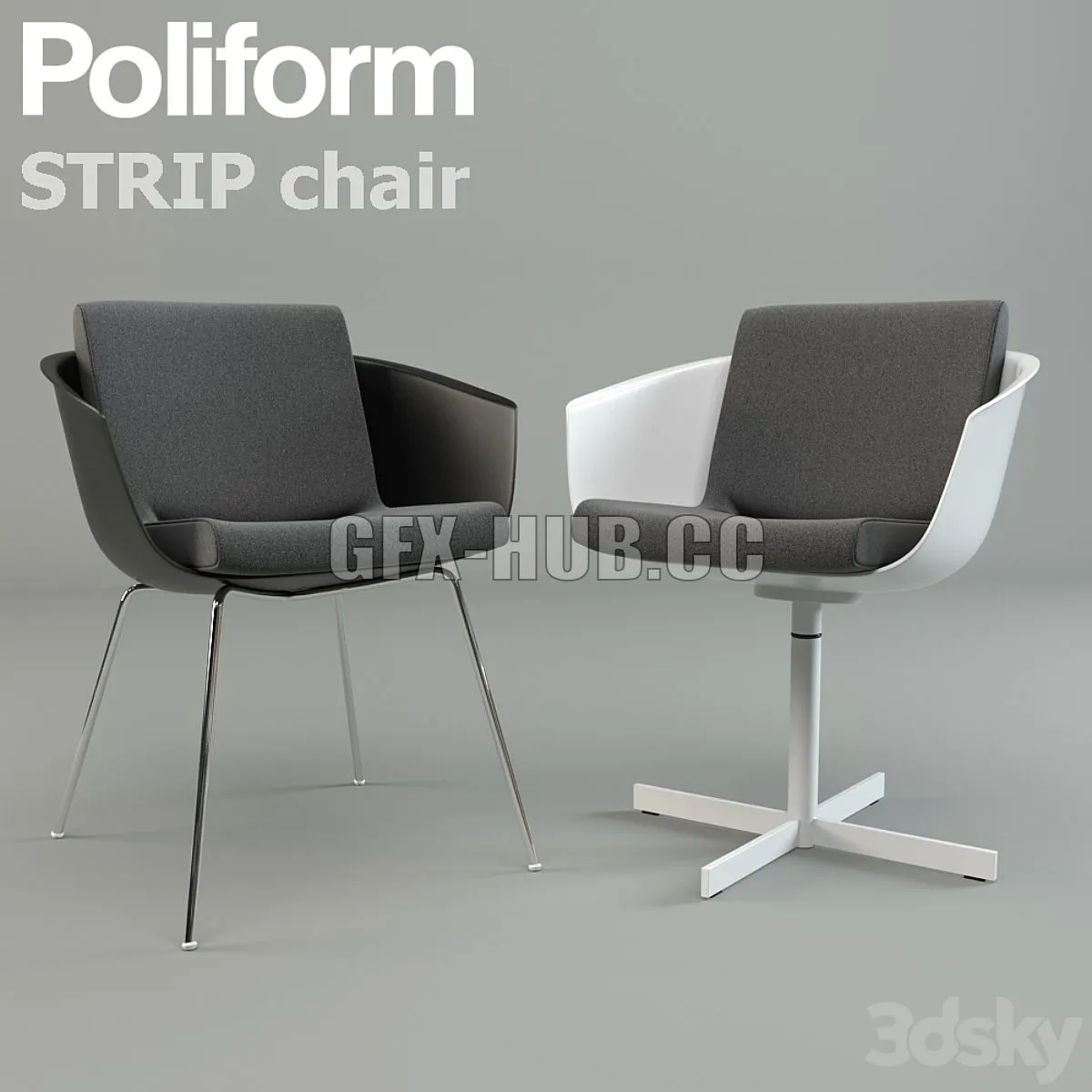 Strip Chair by Poliform 3dsMax Model