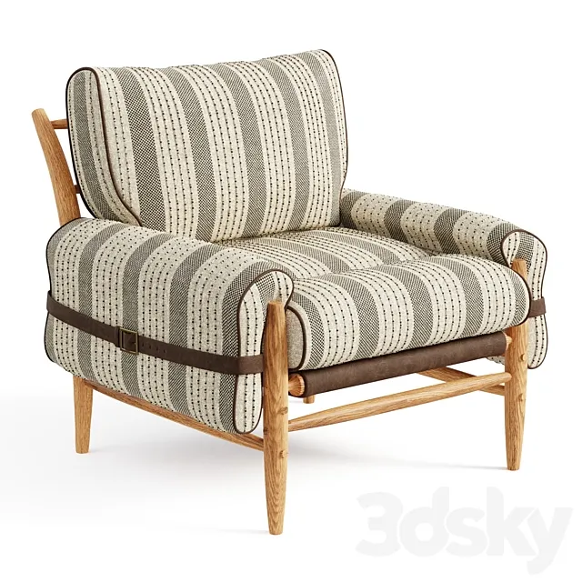 Striped Rhys Chair 3ds Max