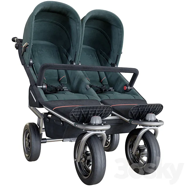 Stroller TFK Twin Adventure 2019 Fossil 3ds Max