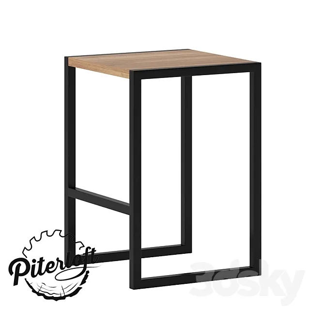 Strong stool in loft style 3DS Max Model