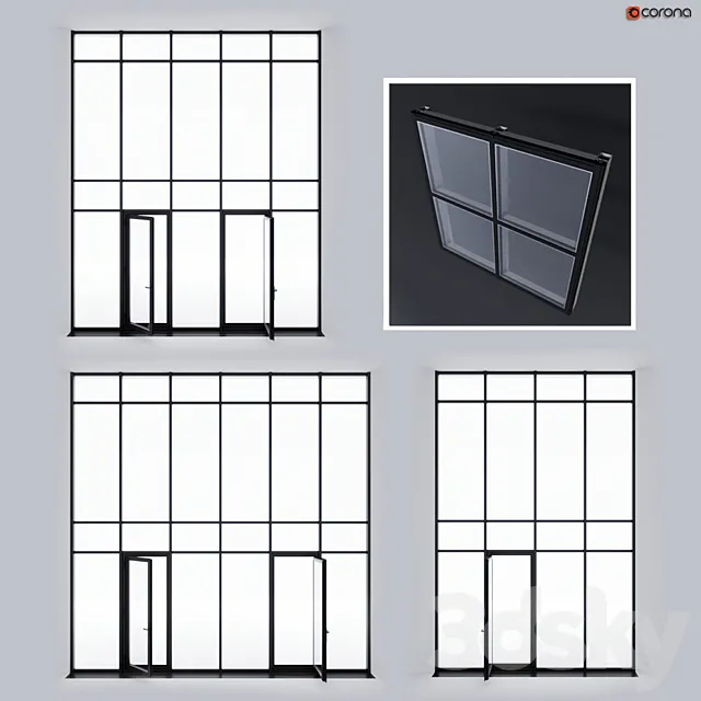 Structural glazing 2 3DS Max Model