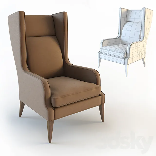 Stuart Scott Alae Wing Chair 3ds Max