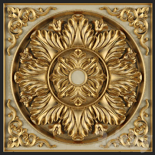 Stucco ceiling. 3ds Max