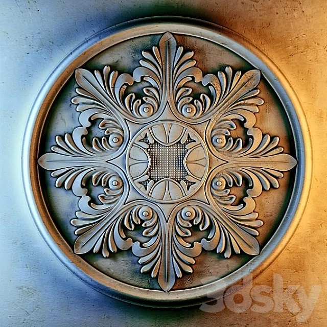 Stucco decor Medallion 3ds Max