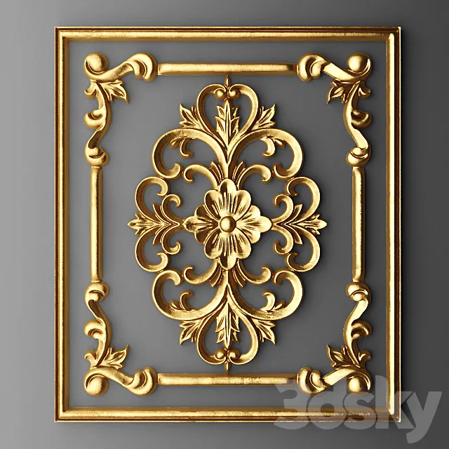 Stucco Frame carving. 3ds Max