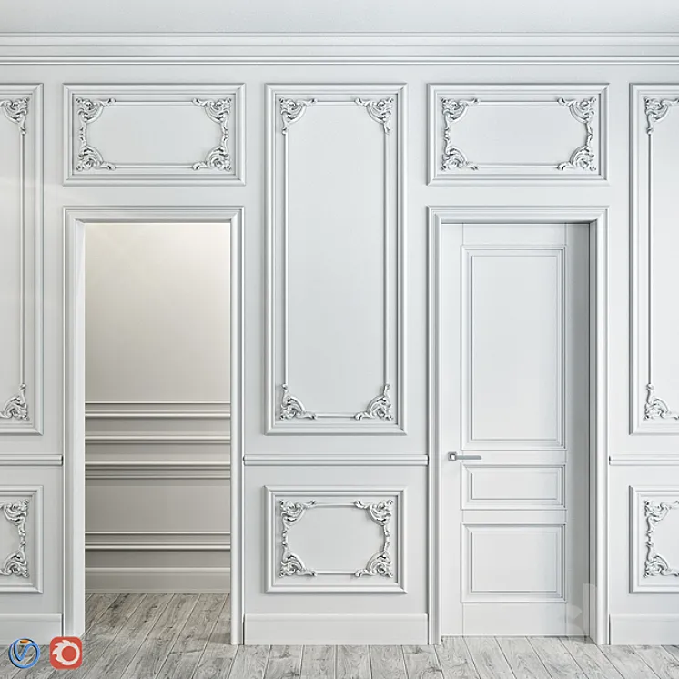 Stucco molding for walls 1 3DS Max