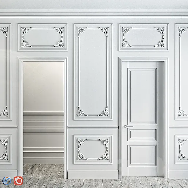 Stucco molding for walls 1 3DSMax File