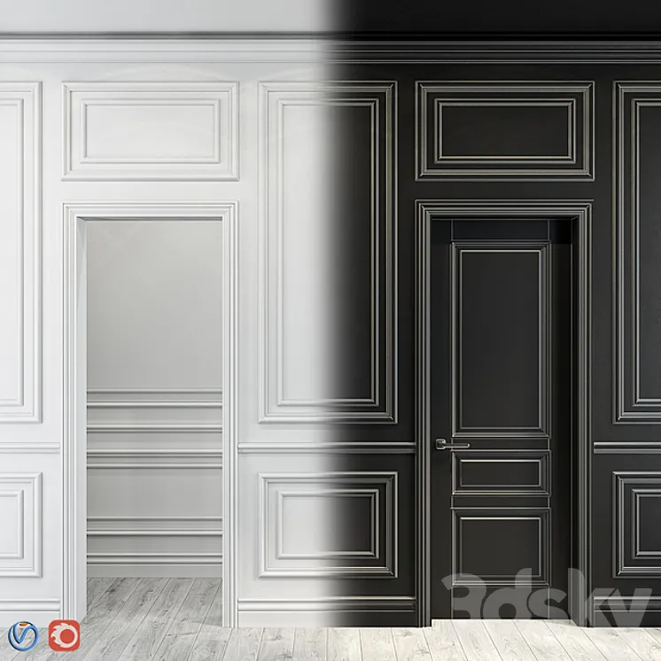 Stucco molding for walls 2 3DS Max