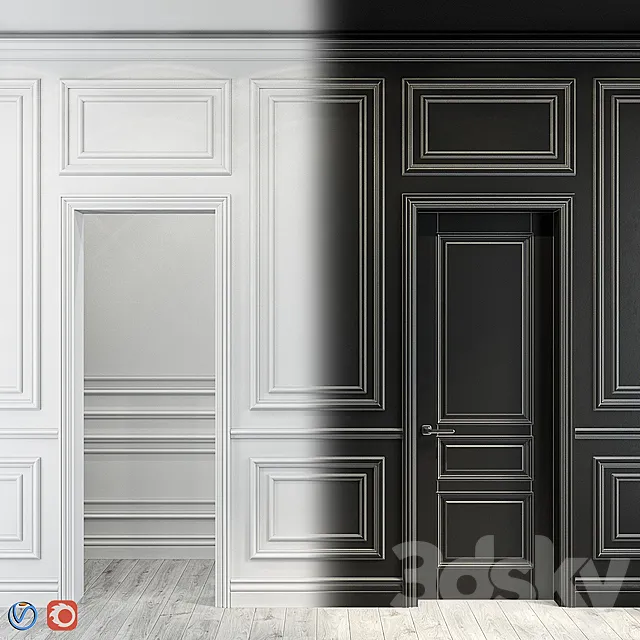 Stucco molding for walls 2 3DSMax File