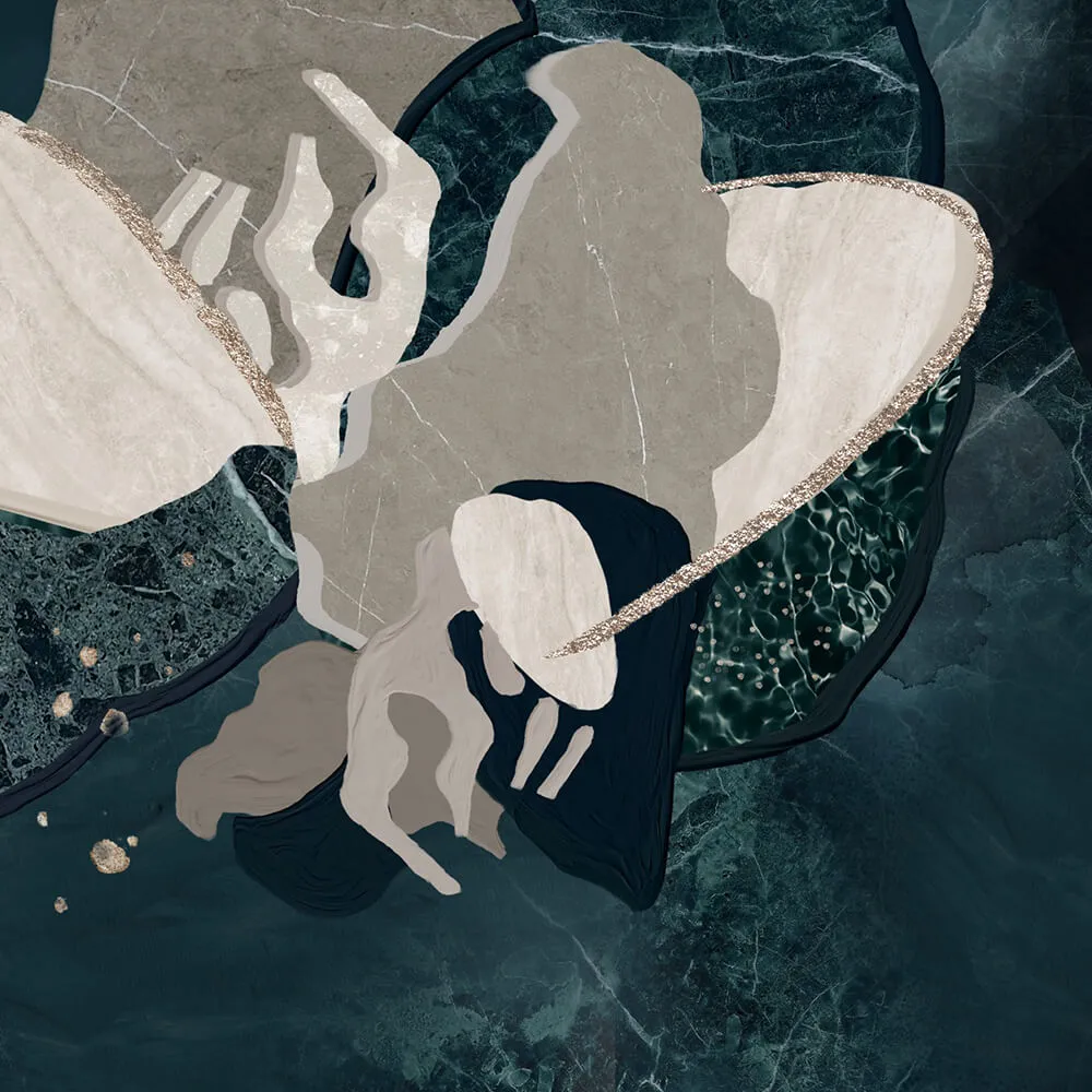 Studijo Wallart – Wallpaper Marble flower 3ds Max