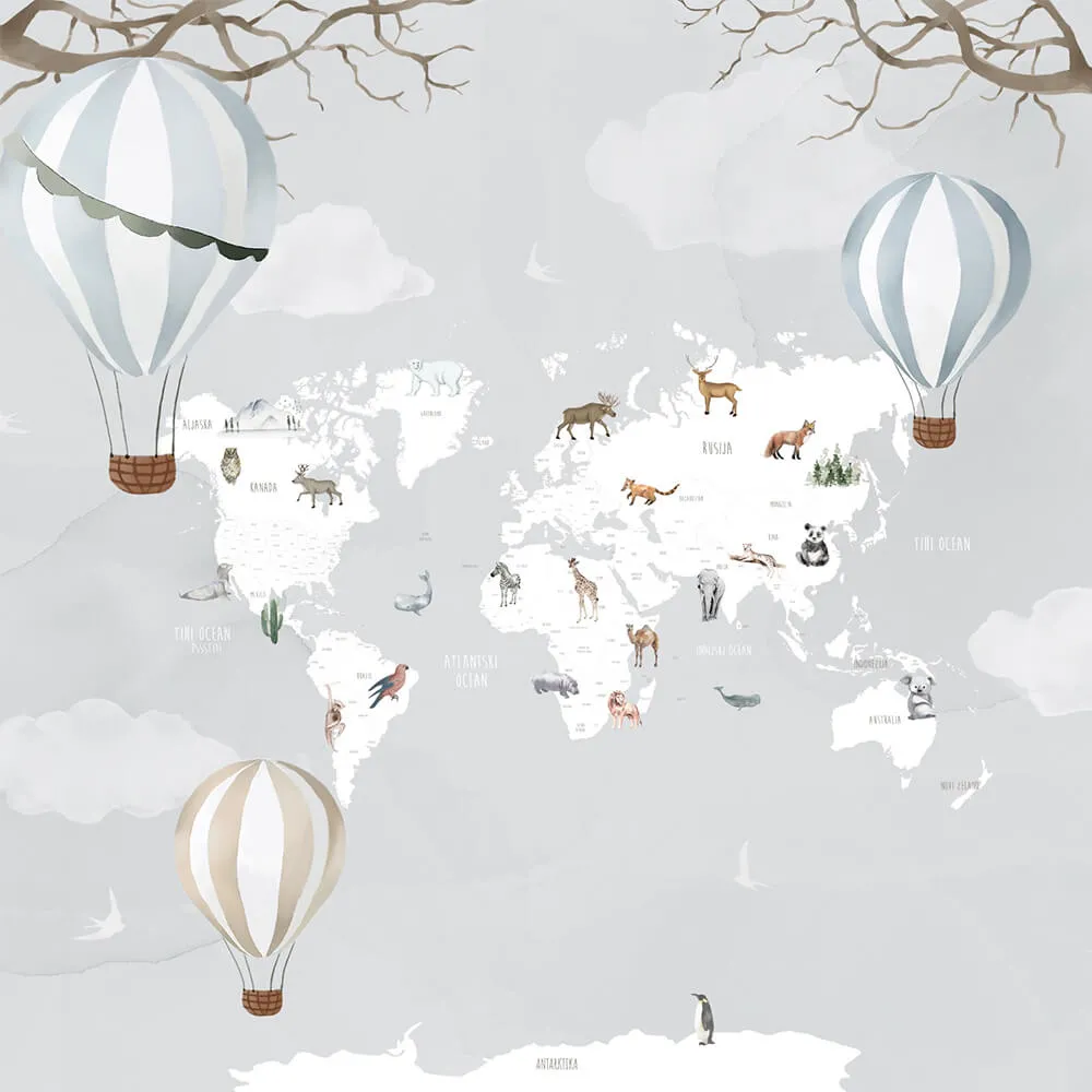 Studijo Wallart – Wallpaper World map 3ds Max