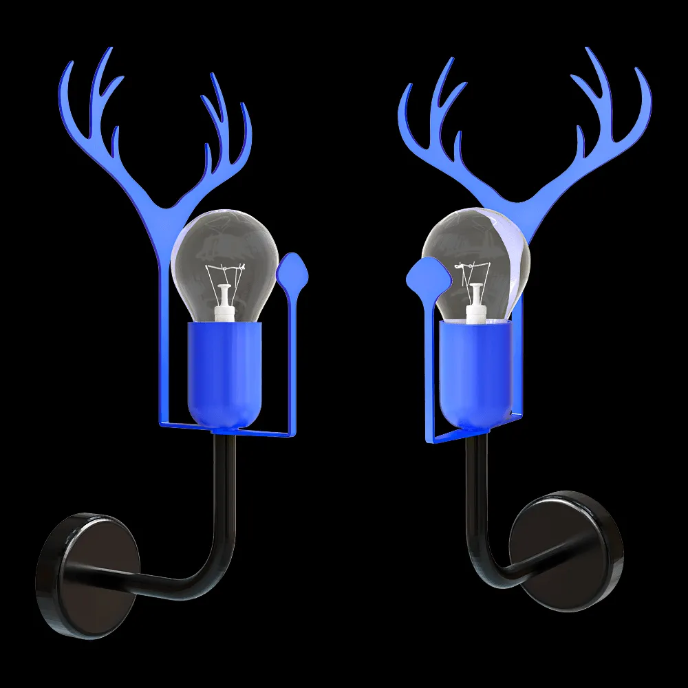 Studio beam – Wall lamp Edison’s Deer 3ds Max