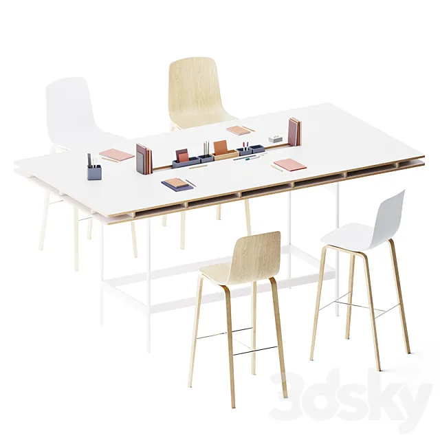 Studio High Fact Table system by Bene 3ds Max