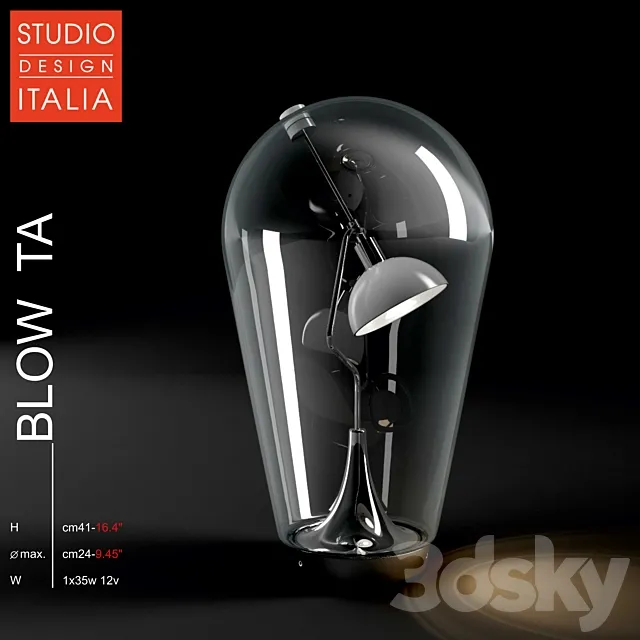 STUDIO ITALIA DESIGN. BLOW TA 3DS Max Model