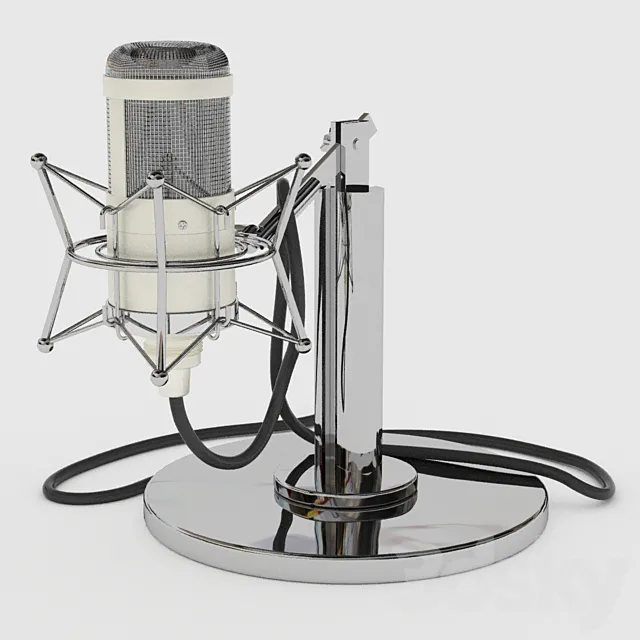 Studio Tube Neuman M147 Microphone 3DS Max Model