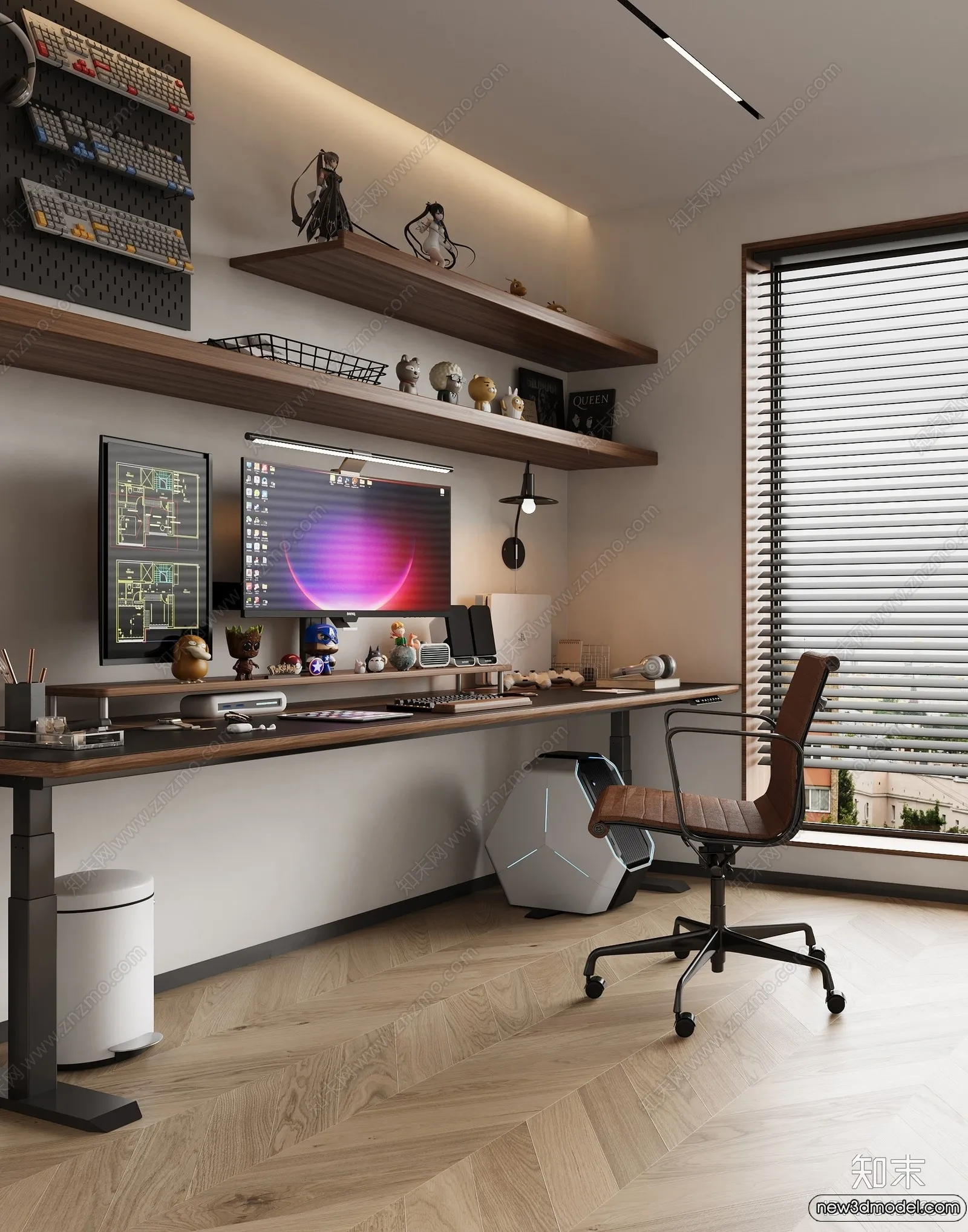 Study and Work Space – 3D Models – 3D Interior Scene – 073