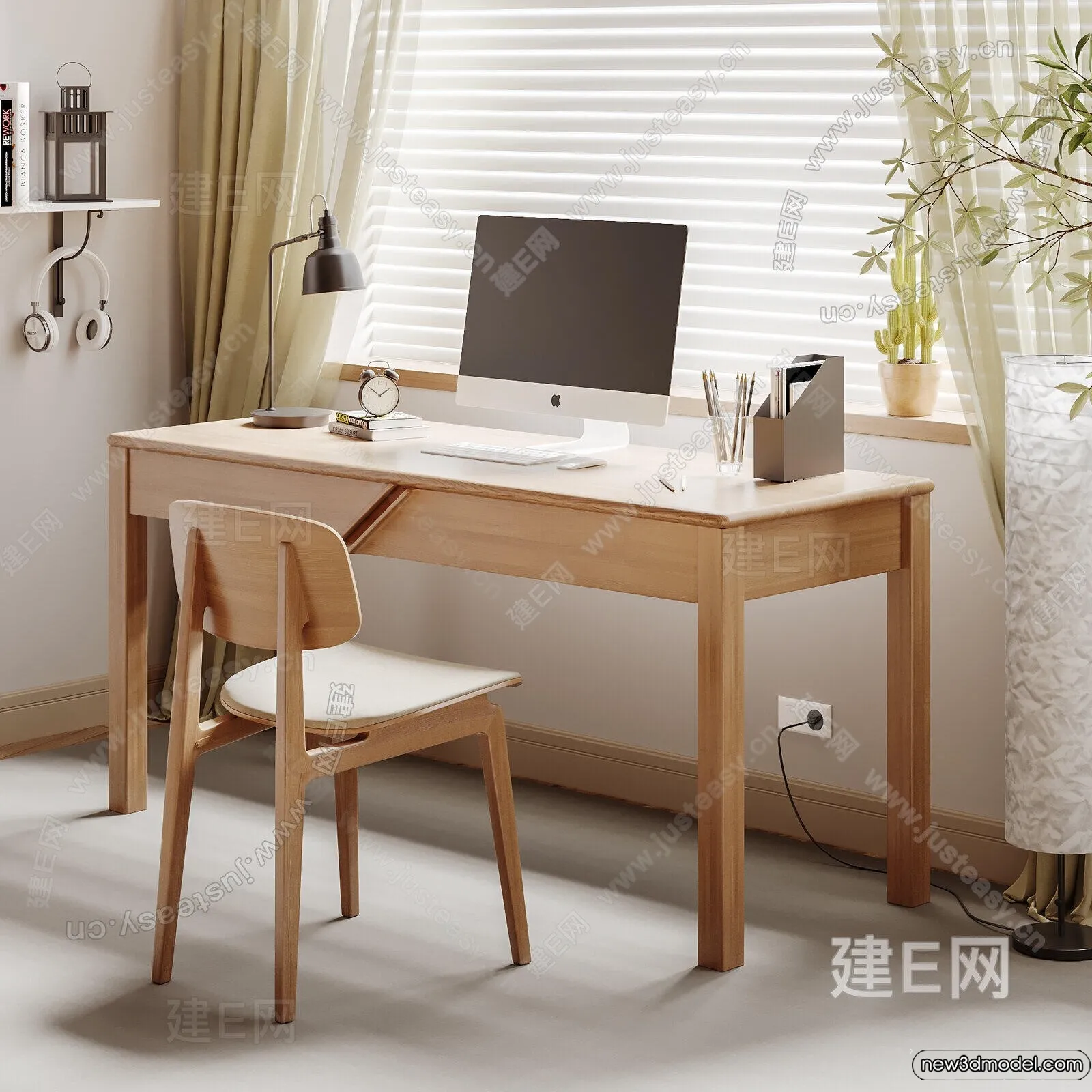 Study and Work Space – 3D Models – 3D Interior Scene – 086