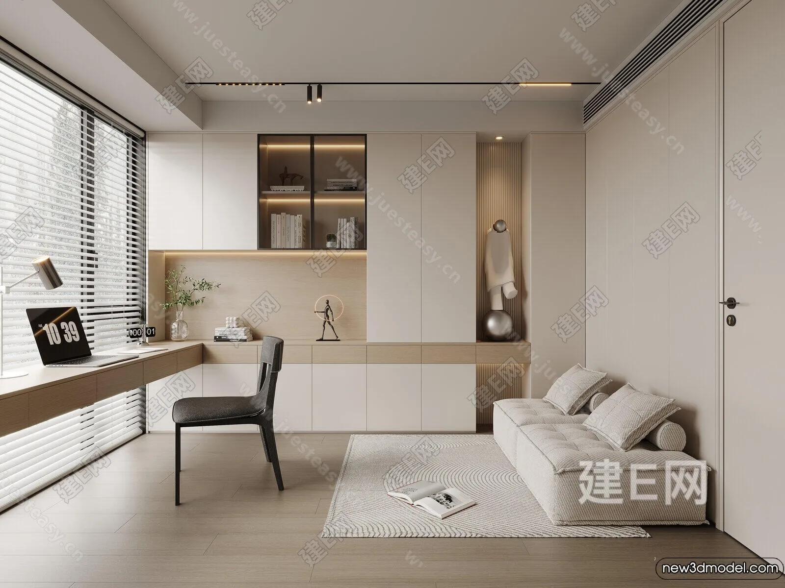 Study and Work Space – 3D Models – 3D Interior Scene – 092