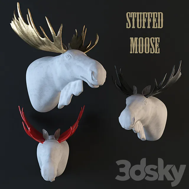 Stuffed moose 3ds Max