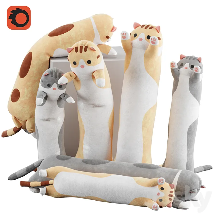 Stuffed plush toy cat from aliexpress 3DS Max