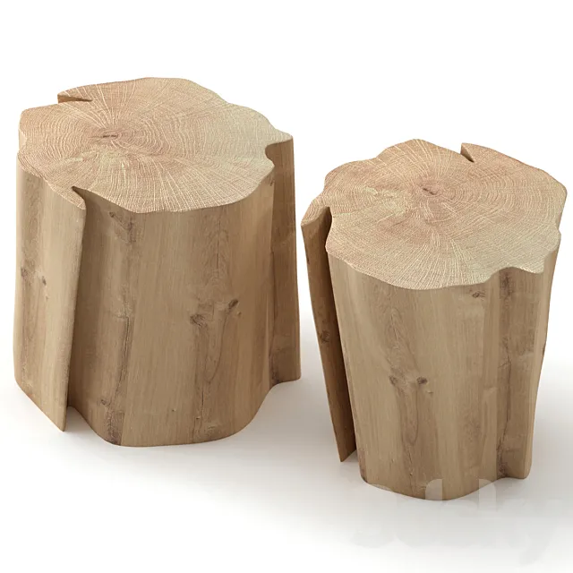 Stump coffee tables. 3ds Max