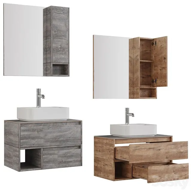 STWORKI Karlstad 60 75 90 rustic oak rochelle 3dsMax Model