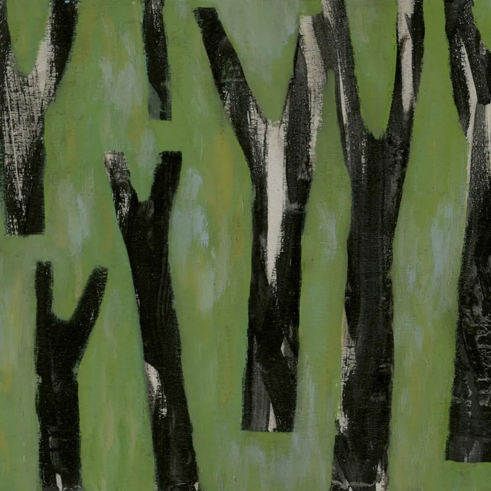 Styl’editions – Wallpaper Alberi Neri Su Fondo Verde 3ds Max