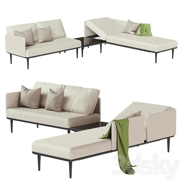 Styletto lounge set 3 3ds Max