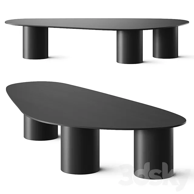 Stylish Club Natur Coffee Table 3ds Max