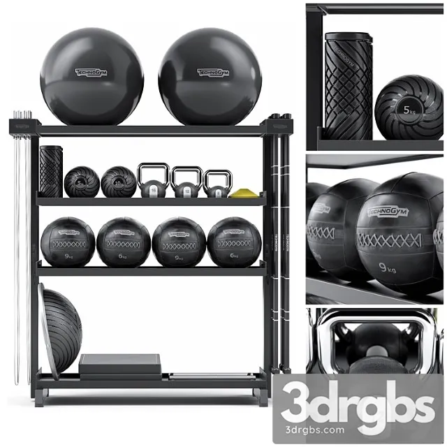 Stylish fitness set from technogym skilltools kit. sport equipment