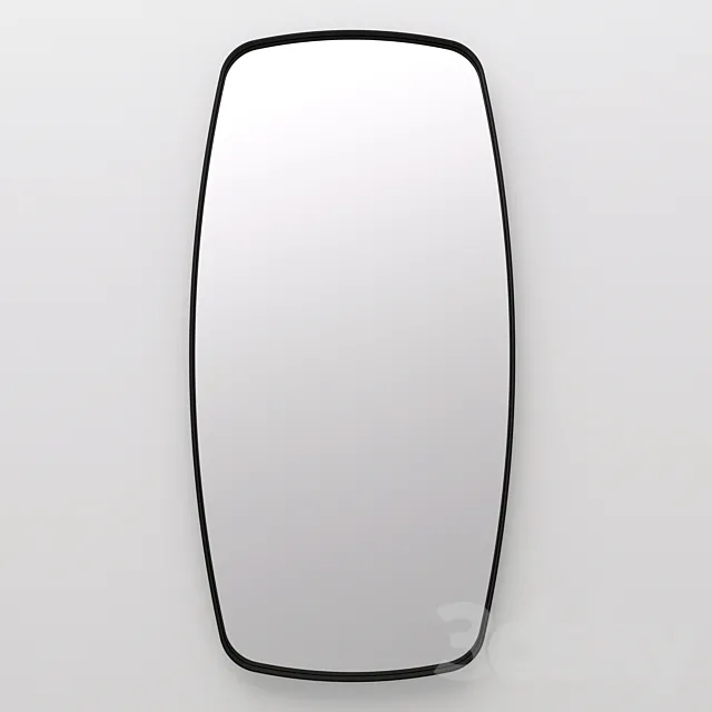 Stylish mirror in a thin frame Iron Shape 3DSMax File