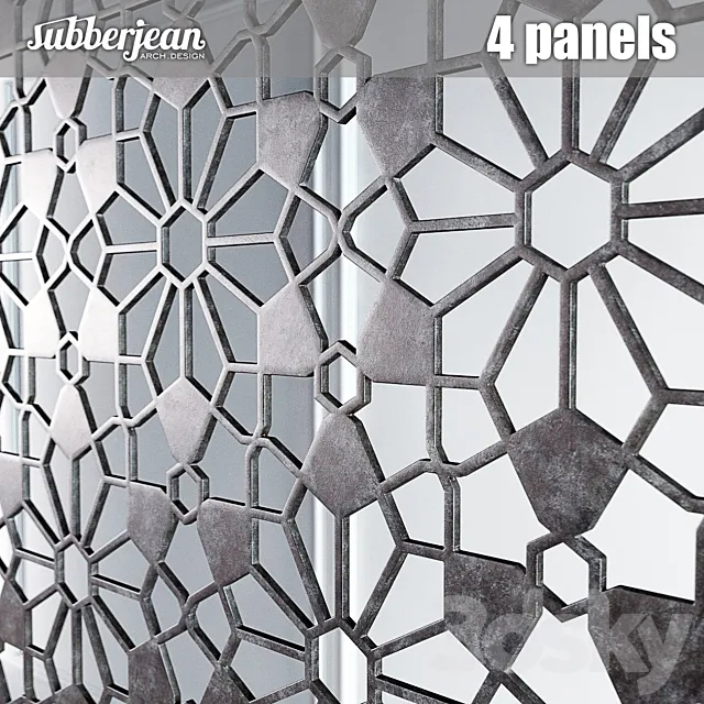 Subberjean 4 panels 3ds Max