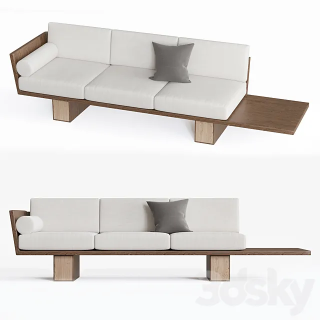 Suelo Modern Wood Sofa 3DSMax File