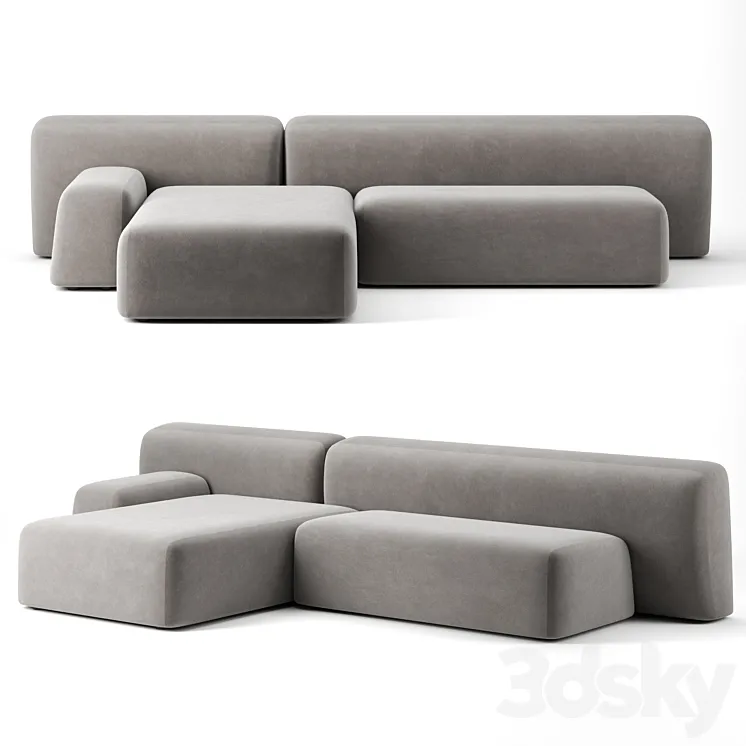 Suiseki sofa by La Cividina 3DS Max