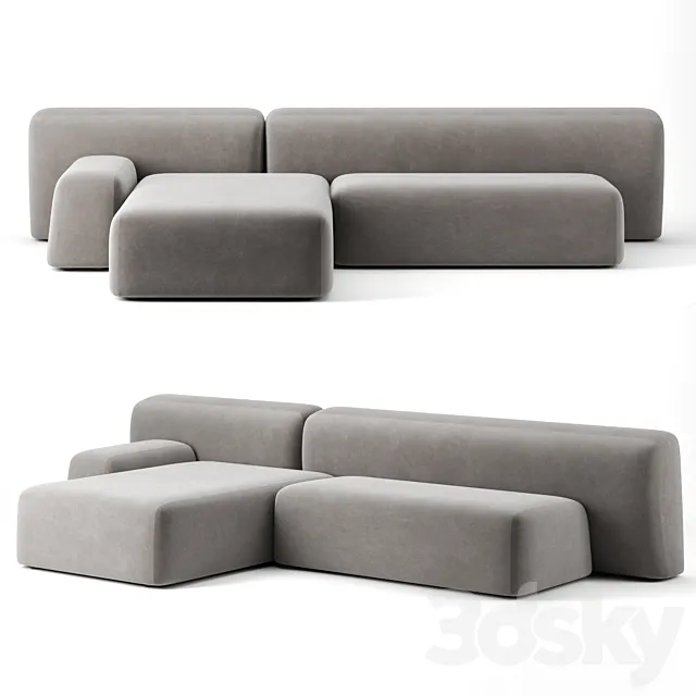 Suiseki sofa by La Cividina 3DSMax File