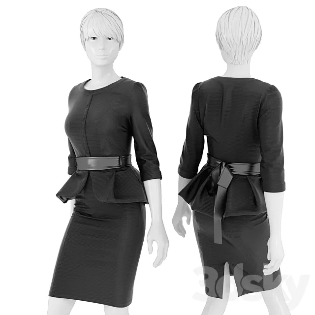 Suit female mannequin 3DSMax File