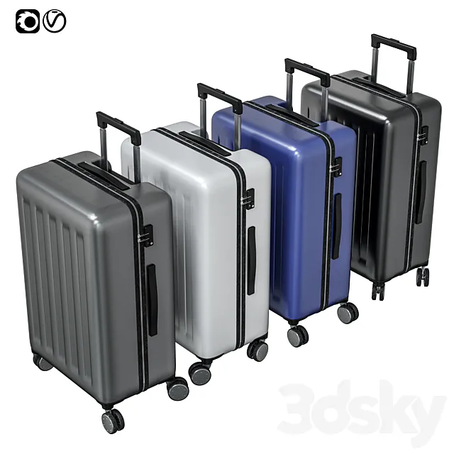 Suitcase travel Xiaomi RUNMI 90 Points Gray Stars 3DSMax File